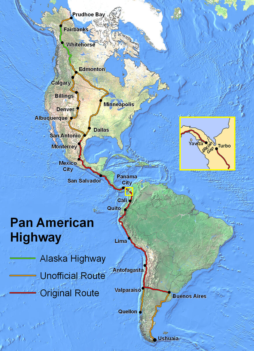 For Just A Small Space On The Pan American Highway, We Can't Drive From Alaska To Patagonia. Known As Darién Gap