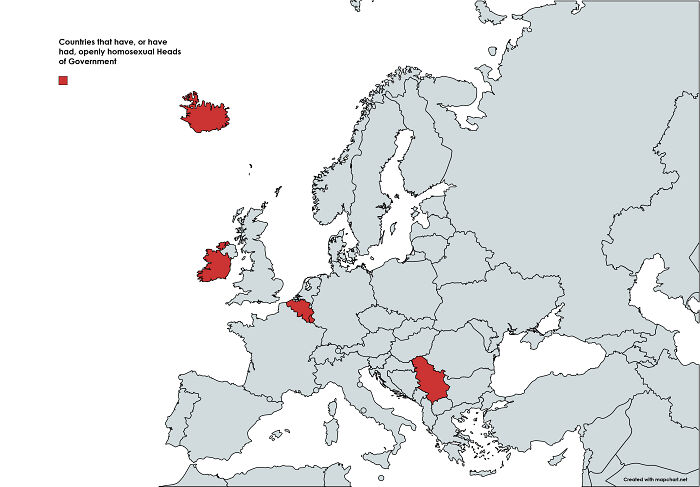 Países que tienen o han tenido gobernantes abiertamente gays