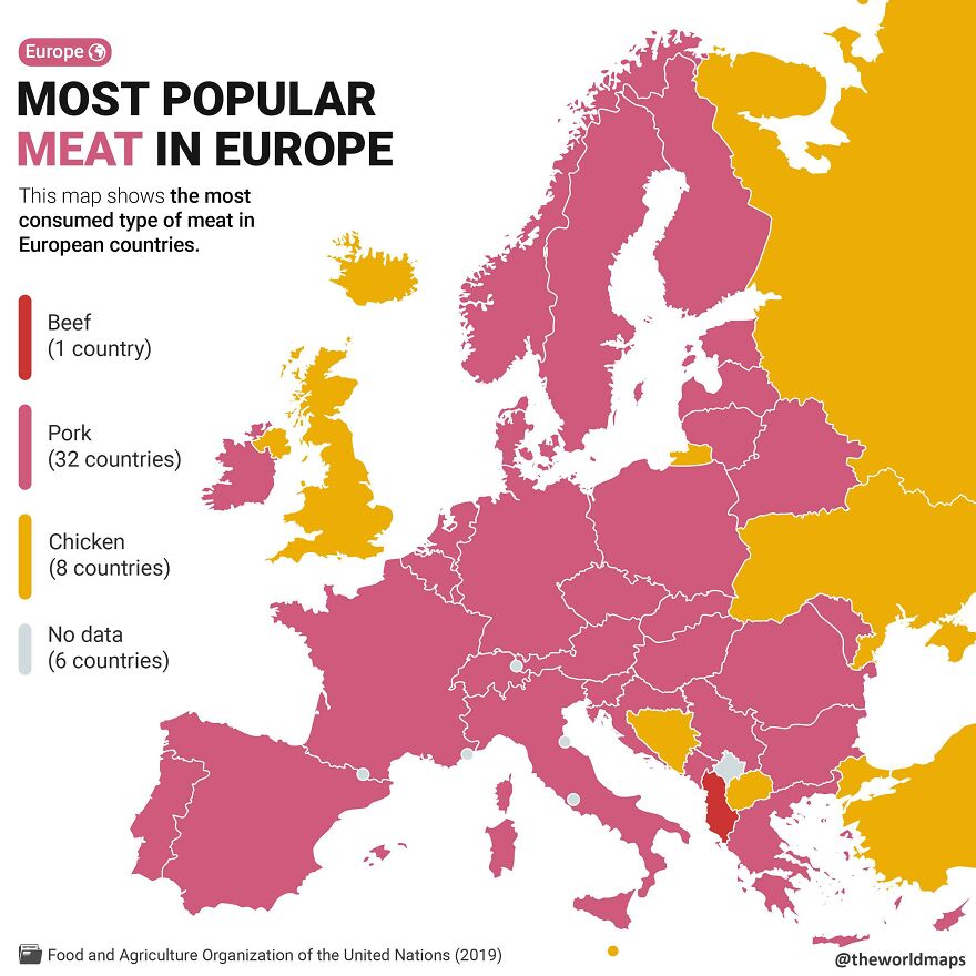 The Most Consumed Type Of Meat In European Countries