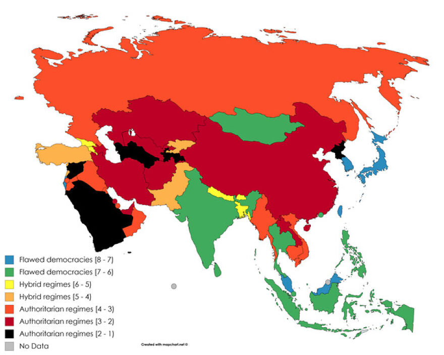 Democracy Index Asia(2019)