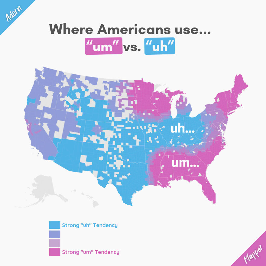 Where American's Use "Um" vs. "Uh"