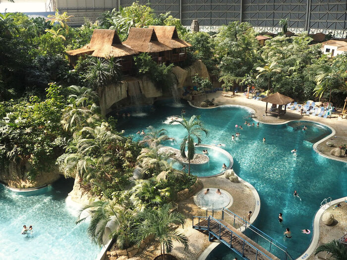 In Germany There Is A Waterpark Called Tropical Islands. It's Literal Tropical Island Built Inside Old Blimp Hangar