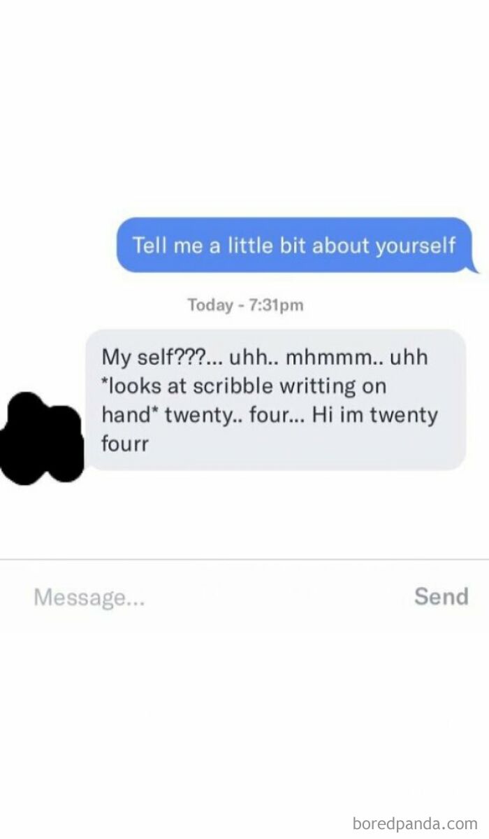 *looks At Scribble Writting On Hand*