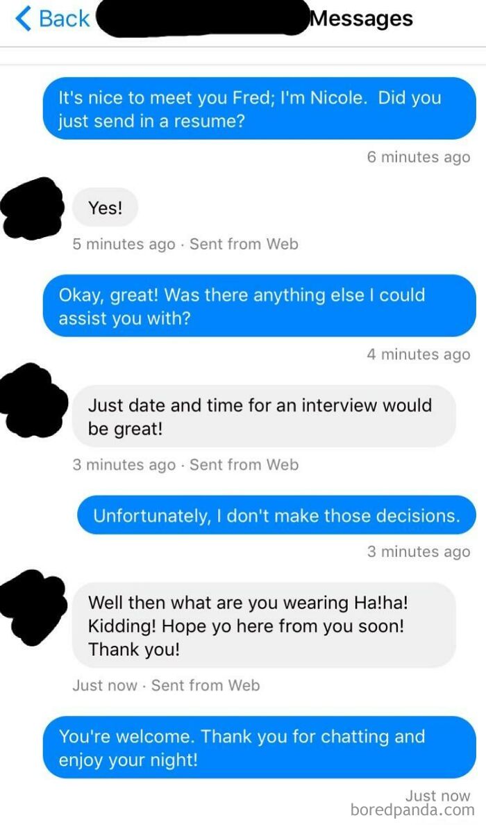 One Way To Not Get Hired For A Job...