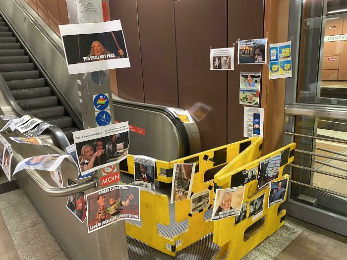 The Escalator At The Uni Stuttgart Stop Has Been Broken For Weeks