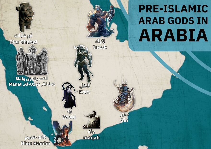Some Of The Pre-Islamic Arab Gods In Arabia
