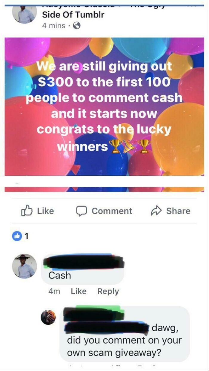 Facebook Is Full Of Scam Giveaways And Fake Profiles Commenting On Them