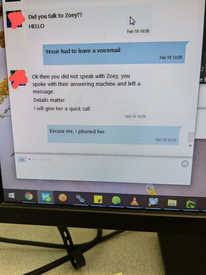 Manager Sent This Two Minutes After He Made His Request. Notice The Timestamps