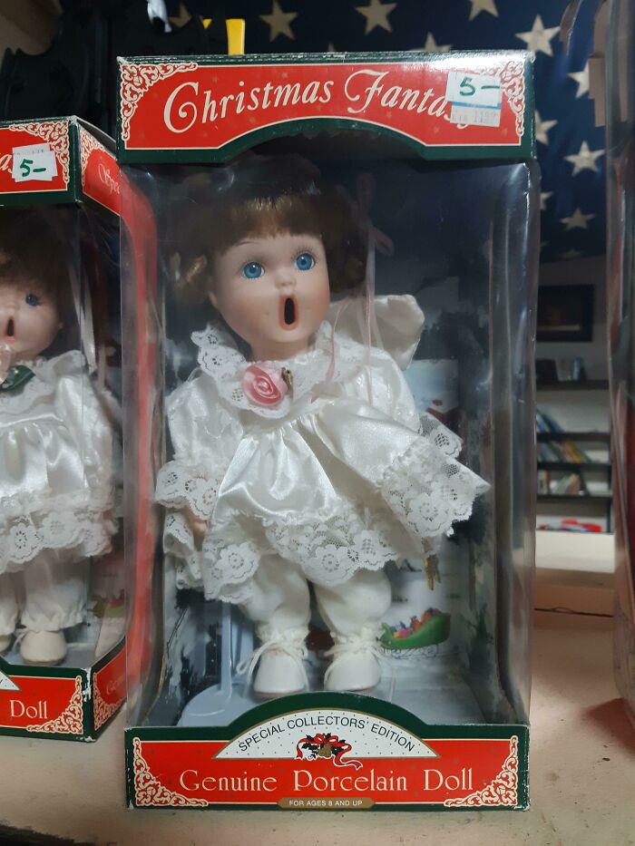 Christmas Carol Dolls, Made To Look Like They're Singing