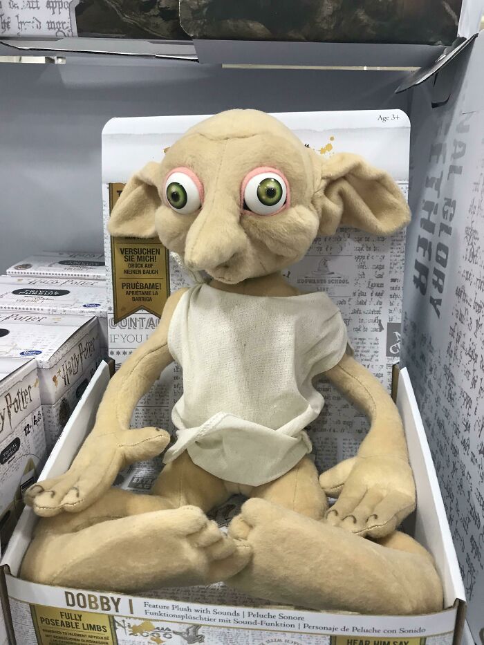 This Quite Terrifying Dobby Toy I Came Across In The Range, UK