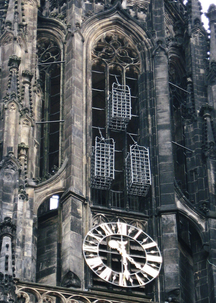 Cages On The St. Lambert Church In Munster (Germany) Where The Bodies Of Münster Rebellion Leaders Rotted For Few Years, 1536