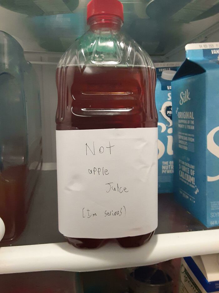 Found A Bottle Of Tea One Of The Kids Put In The Fridge.