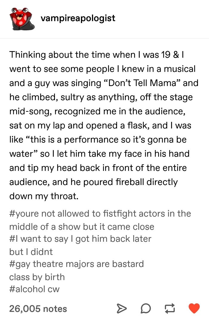 What I Would Do If I Was In Theatre Ngl
