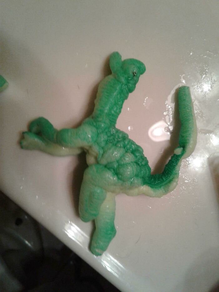 A Toy That Expands Into A Dino In Water Turned Into This Monstrosity