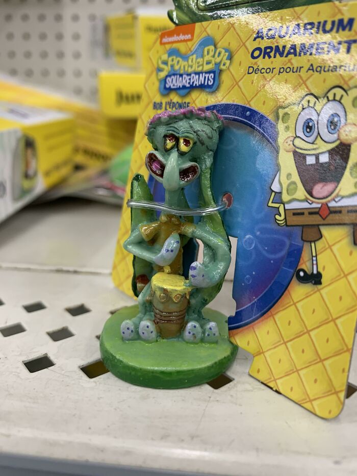 This Is A Squidward Toy At Walmart