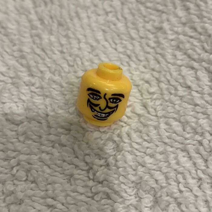 This Creepy LEGO Face I Found While Sorting Out A Box Of Toys