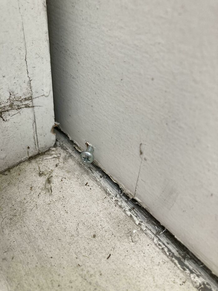 Spent $40,000 Renovating My New Home. Just Got The Itemized Budget, “Install Sliding Door Stopper: $100”. Here’s A Photo Of The “Installed” Door Stopper: