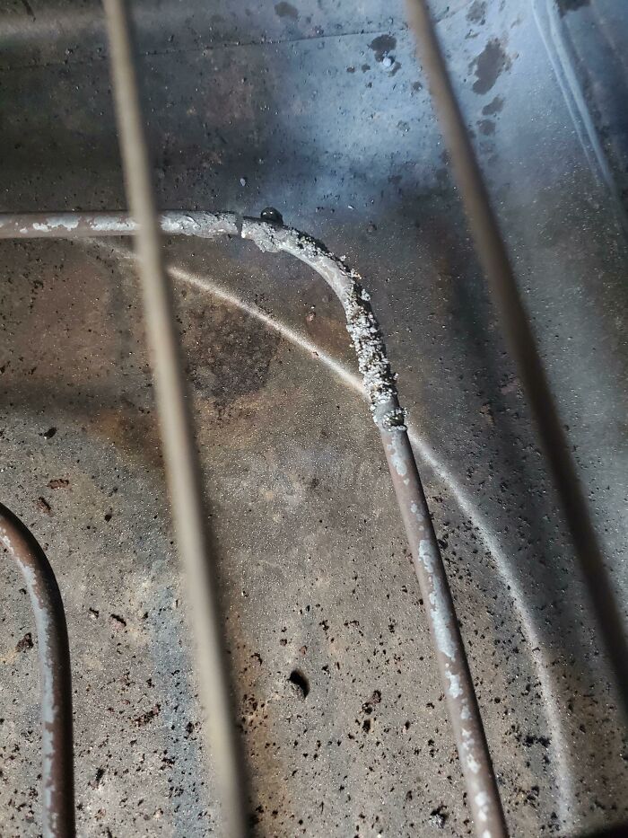 For My Birthday, My Oven Coil Decided To Snap And Start An Electrical Fire