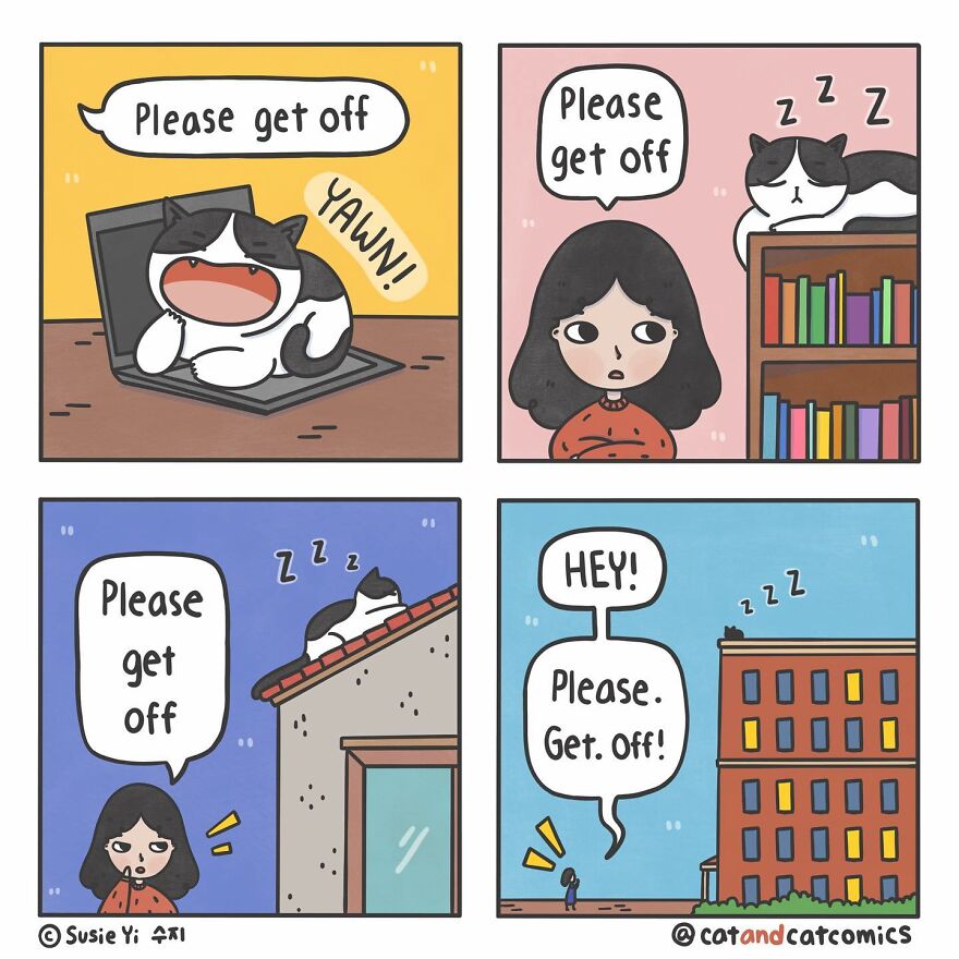 My 23 Wholesome Comics About A Cat And His Human