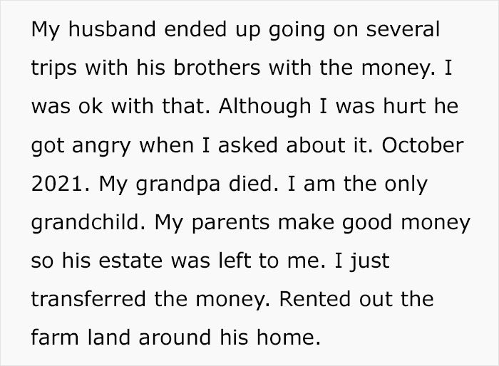 Husband Won't Give His Wife A Penny From His Inheritance, Gets Mad When She Does The Same After Inheriting A Small Fortune