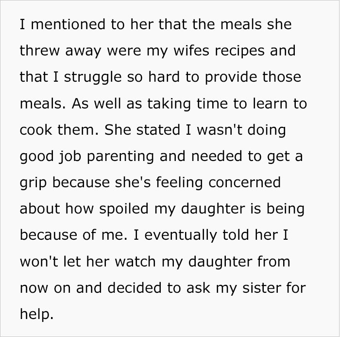 Mother-In-Law Throws Away Meals Her Granddaughter Brings That Her Dad Made Using Her Late Mom’s Recipes, Family Feud Ensues Mother-In-Law Throws Away Meals Her Granddaughter Brings That Her Dad Made Using Her Late Mom’s Recipes, Family Feud Ensues