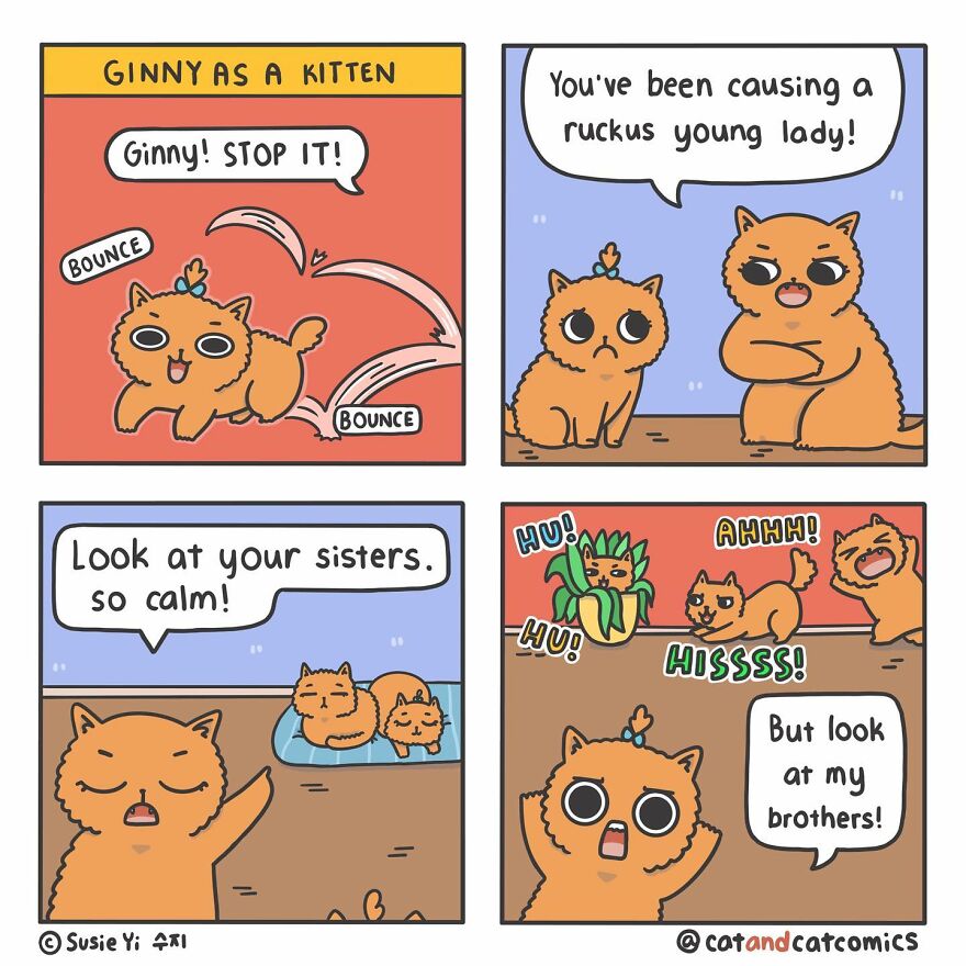 My 23 Wholesome Comics About A Cat And His Human