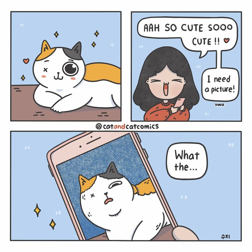 My 23 Wholesome Comics About A Cat And His Human