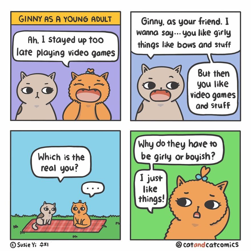 My 23 Wholesome Comics About A Cat And His Human