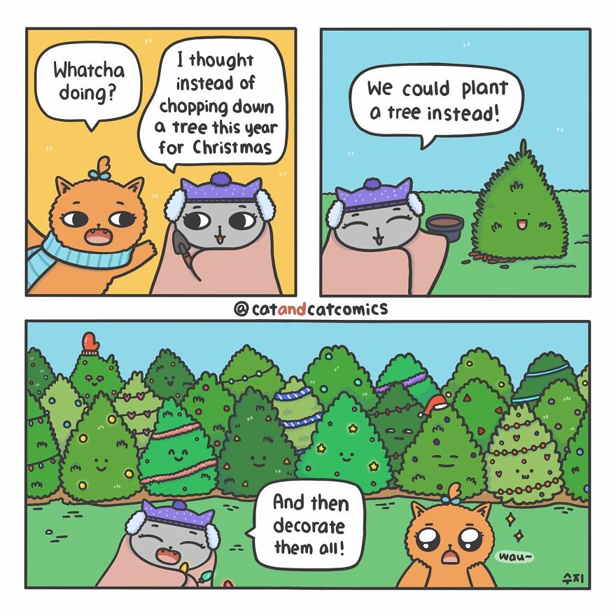 My 23 Wholesome Comics About A Cat And His Human