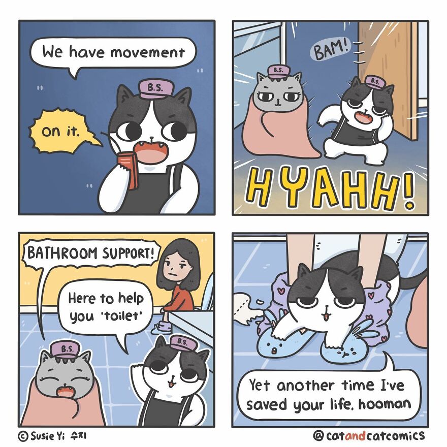 My 23 Wholesome Comics About A Cat And His Human
