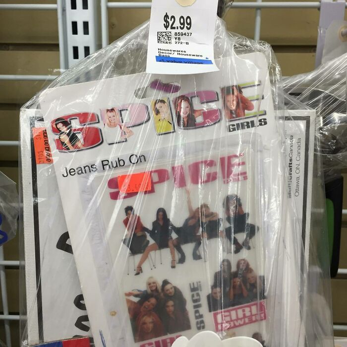 Retro Spice Girls Jeans Stickers/Rub Ons