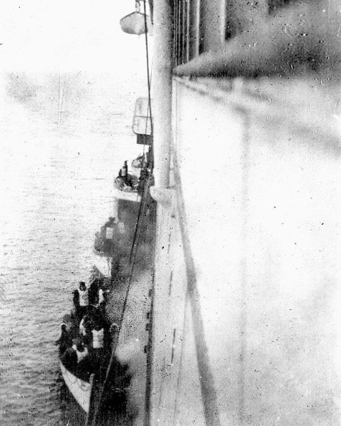 These Are Titanic Survivors Boarding The Carpathia In 1912....
