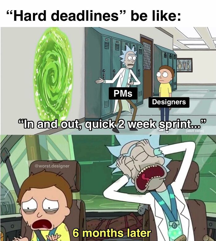 Damn You Guys Hated That Last Post I Made. I Hated It To So We’re On The Same Team Here. Now Check Out This Tick And Mitty Meme. Tick And Mitty? Thanks For Nothing Autocorrect. #rickandmorty #rickandmortyedit #designmemes #graphicdesign #ui #interface #graphical