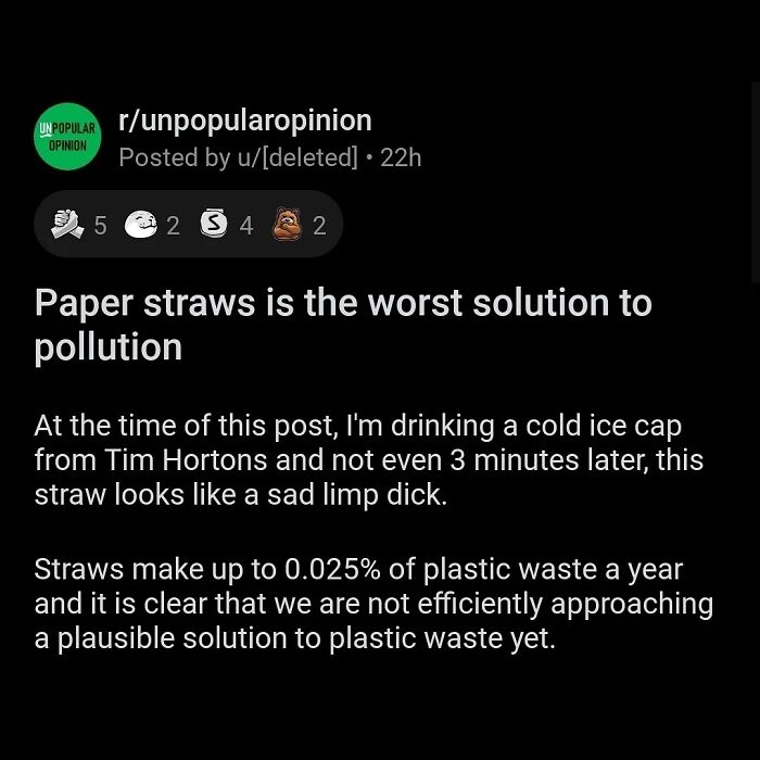 Its Not About The Volume Of Waste The Straws Produce, Its About The Form Of Them (E.g Getting Stuck In The Nose Of Turtles)
-
-
-
ignore This:
if You Love Our Post From #reddit And From The #comedy Various Threads Of #askreddit Then This Page #memesdaily Is All About #redditmemes  And Also Different Kinds Of #memes Which Plays #redditthread A Very Important Roles # Than To Be In The #funny
section And Having It #funnymemes In The Massive Increase In The #explorepage And  Allow #instagram And
creates A Larger #explore # To Be Enhanced By #meme And Other #redditstories To Be In The #subreddit Of All Questions And #redditmemes #questionsandanswers Required In #dailymemes For Questions And #answers Of All Things.
#redditphotography #redditmemesdaily #redditmemes #redditanalog #redditrepost #redditstreetwear #redditmeme #redditpost #redditposts  #redditch #redditstories