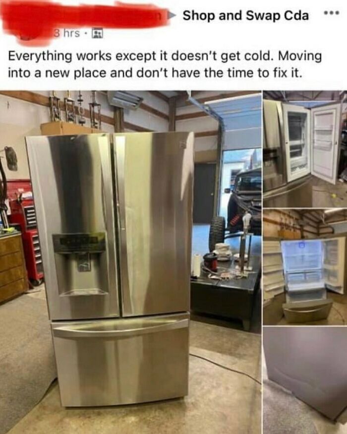This Post Is Legendary. “Fridge For Sale. Everything Works Except The Fridge”