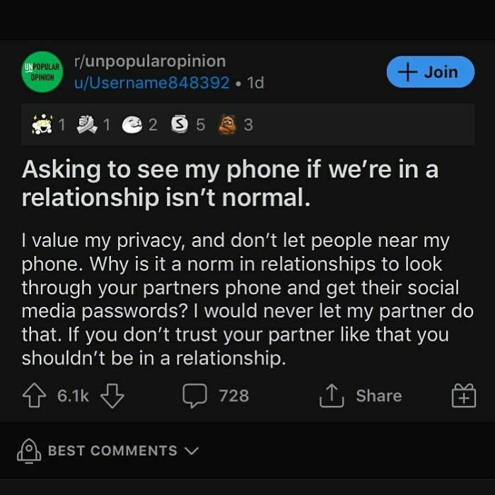 Do You Think It’s Normal To Go Through Your Partners Phone ?
