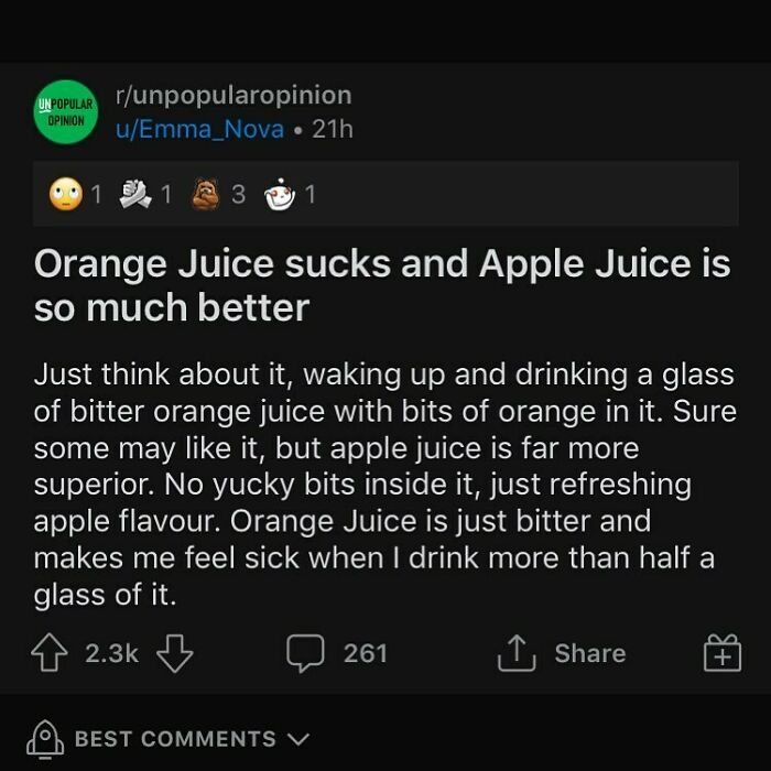 Do You Like Orange Juice Or Apple Juice More ?
