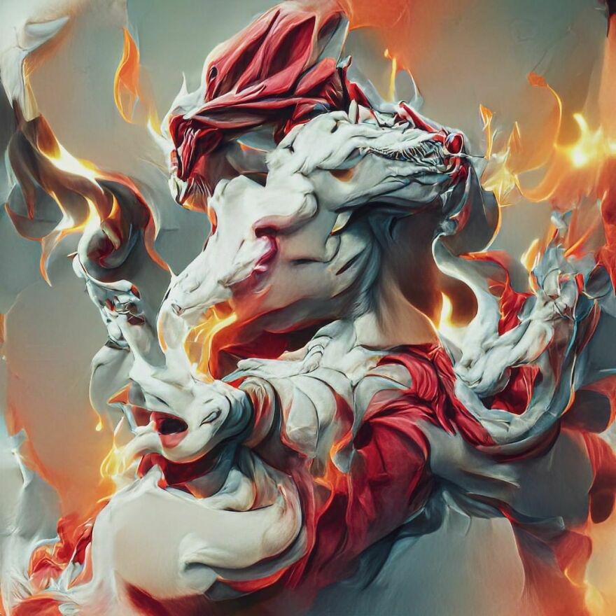 Dragon Marble Statue