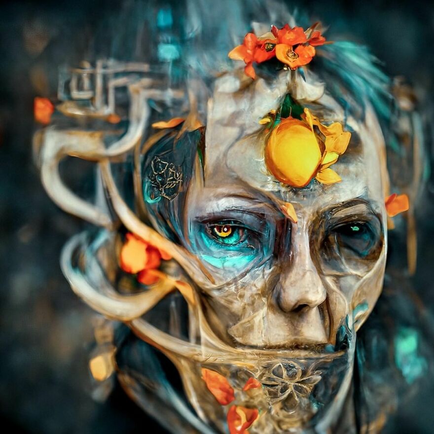 Orange Teal Necromancer