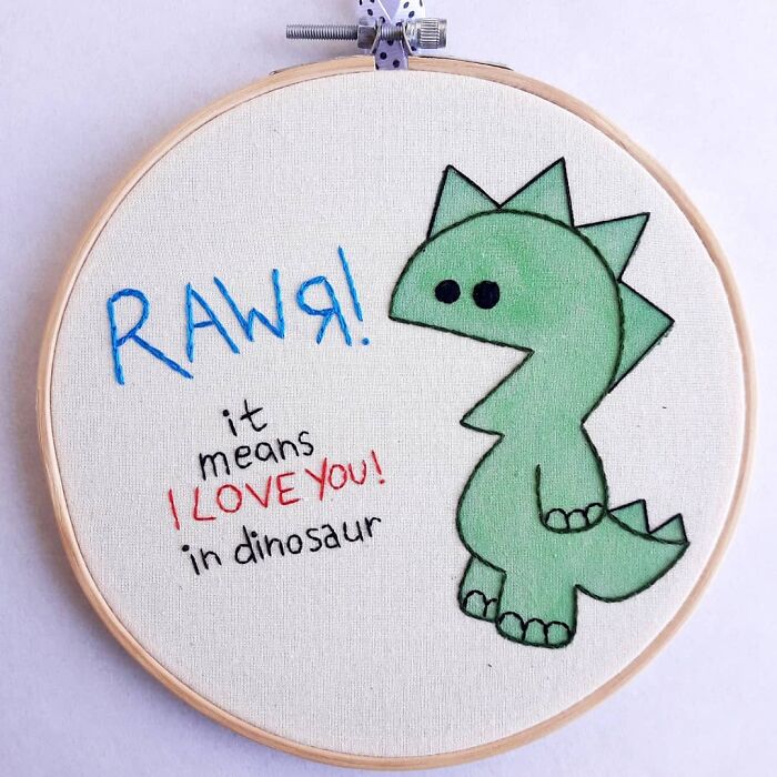 ¡RAWR! Significa te quiero en dinosaurio