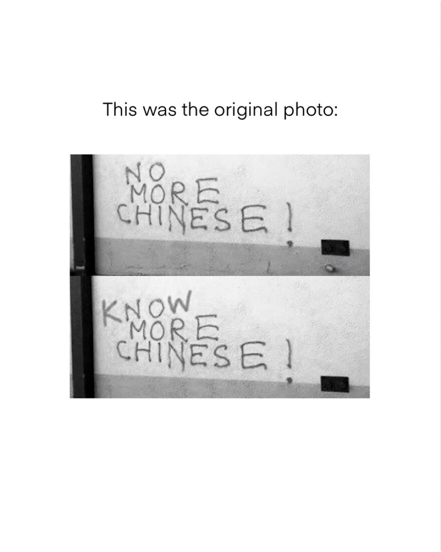 "No More Chinese"