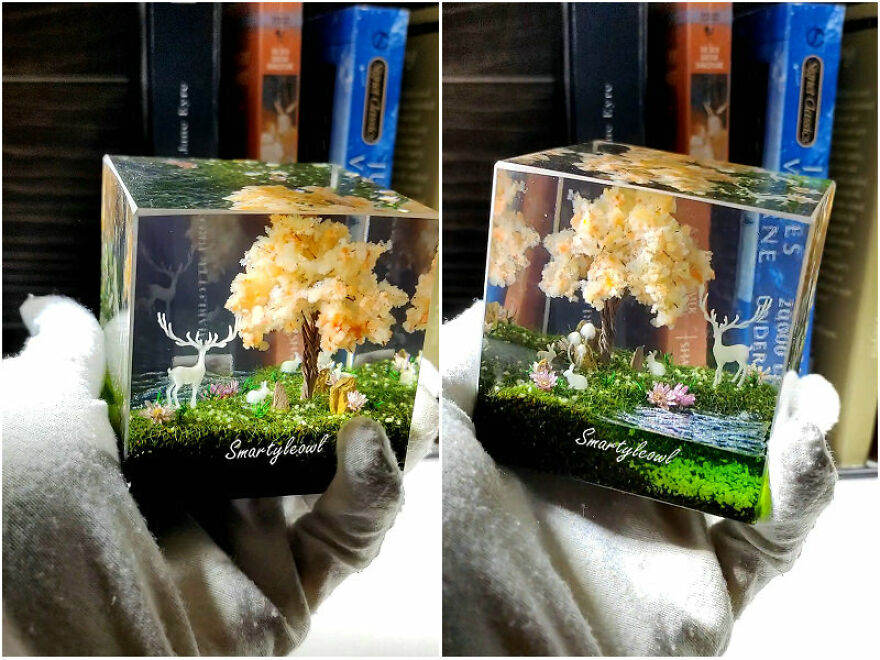 I Reveal Miniature Landscapes Encapsulated In Resin (9 Pics)