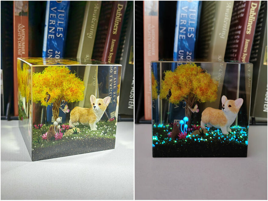 I Reveal Miniature Landscapes Encapsulated In Resin (9 Pics)