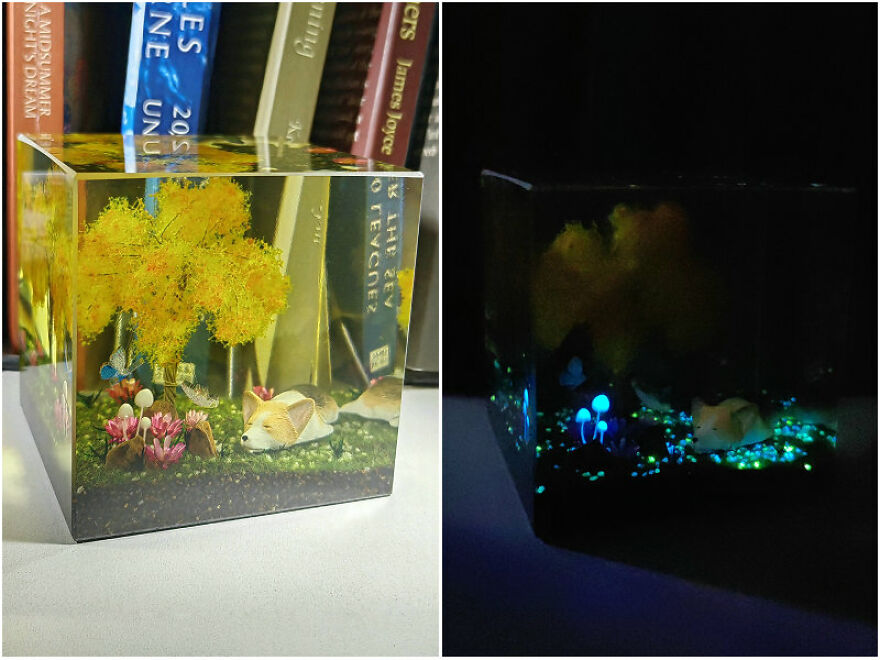 I Reveal Miniature Landscapes Encapsulated In Resin (9 Pics)