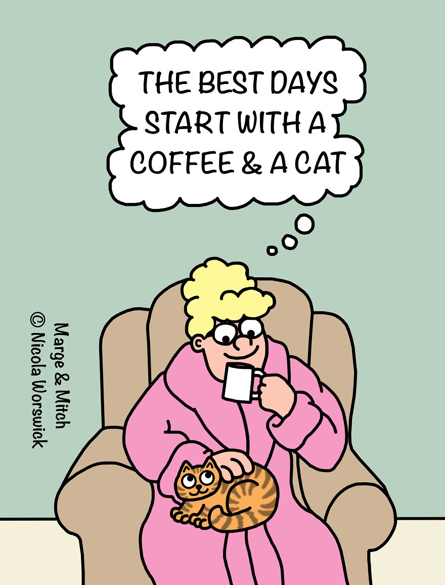 The Best Days Start With A Coffee And A Cat