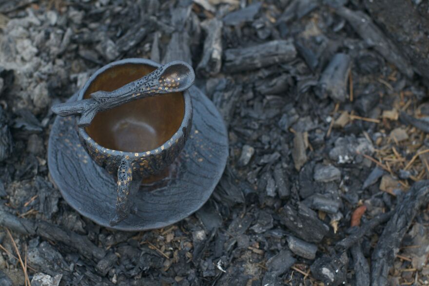 Teacups inspired by embers