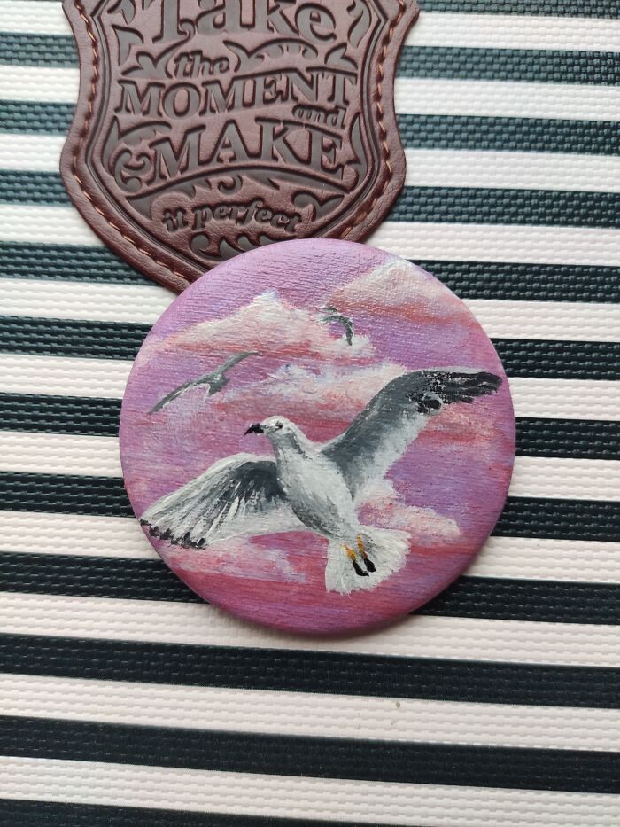 The Brooch "Flying Seagulls"