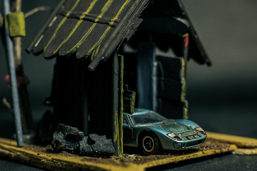 I Built An Abandoned Garage Diorama For My Matchbox Scale Model