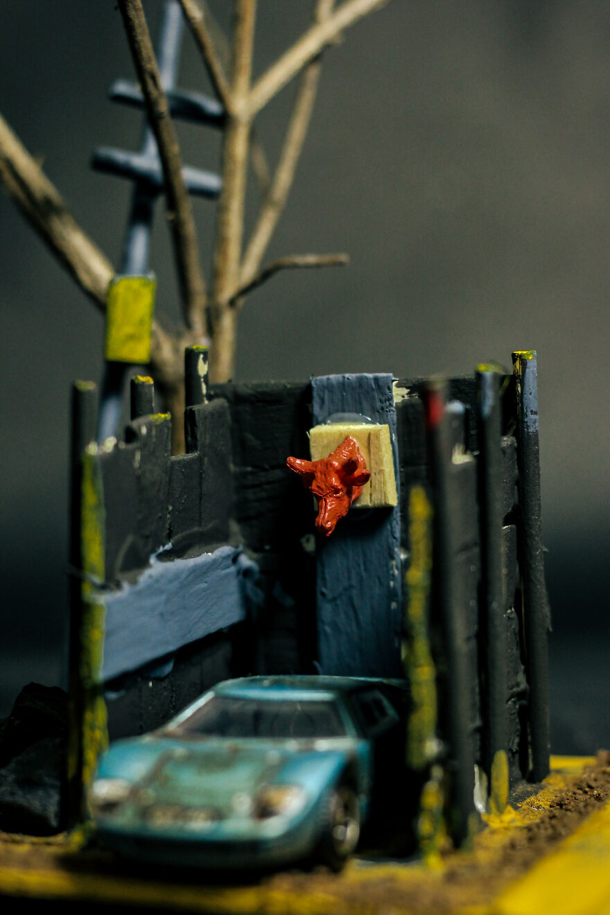 I Built An Abandoned Garage Diorama For My Matchbox Scale Model