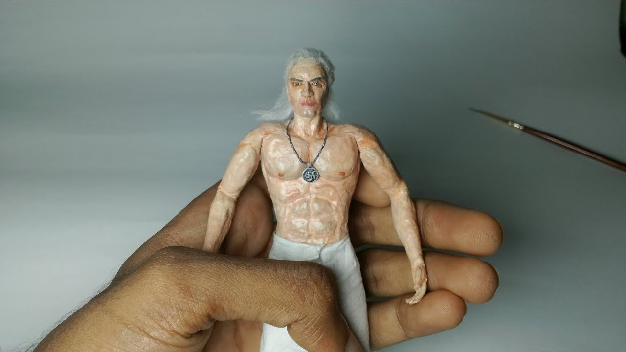 Making The Witcher Bath Towel Edition Figure.
